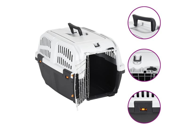 vidaXL 172211 Pet Carrier With Metal Door 48x31.5x31cm Polypropylene vidaXL 172211 Pet Carrier With Metal Door 48x31.5x31cm Polypropylene