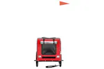 vidaXL 93831 Pet Bike Trailer Red And Grey Oxford Fabric And Iron vidaXL 93831 Pet Bike Trailer Red And Grey Oxford Fabric And Iron