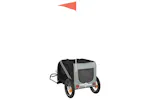 vidaXL 93867 Pet Bike Trailer Grey And Black Oxford Fabric And Iron vidaXL 93867 Pet Bike Trailer Grey And Black Oxford Fabric And Iron