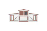 vidaXL 170844 Outdoor Large Rabbit Hutch Brown And White 204x45x85cm Wood vidaXL 170844 Outdoor Large Rabbit Hutch Brown And White 204x45x85cm Wood