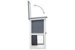 vidaXL 170831 Outdoor Rabbit Hutch 1 Door Grey Wood vidaXL 170831 Outdoor Rabbit Hutch 1 Door Grey Wood
