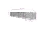 vidaXL 3190485 Outdoor Dog Kennel With Roof Silver 2x14x2.5 M Galvanised Steel vidaXL 3190485 Outdoor Dog Kennel With Roof Silver 2x14x2.5 M Galvanised Steel