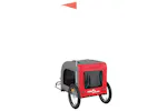 vidaXL 93831 Pet Bike Trailer Red And Grey Oxford Fabric And Iron vidaXL 93831 Pet Bike Trailer Red And Grey Oxford Fabric And Iron