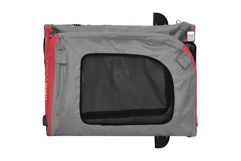 vidaXL 93831 Pet Bike Trailer Red And Grey Oxford Fabric And Iron vidaXL 93831 Pet Bike Trailer Red And Grey Oxford Fabric And Iron