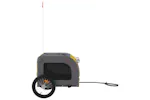 vidaXL 93833 Pet Bike Trailer Yellow And Grey Oxford Fabric And Iron vidaXL 93833 Pet Bike Trailer Yellow And Grey Oxford Fabric And Iron
