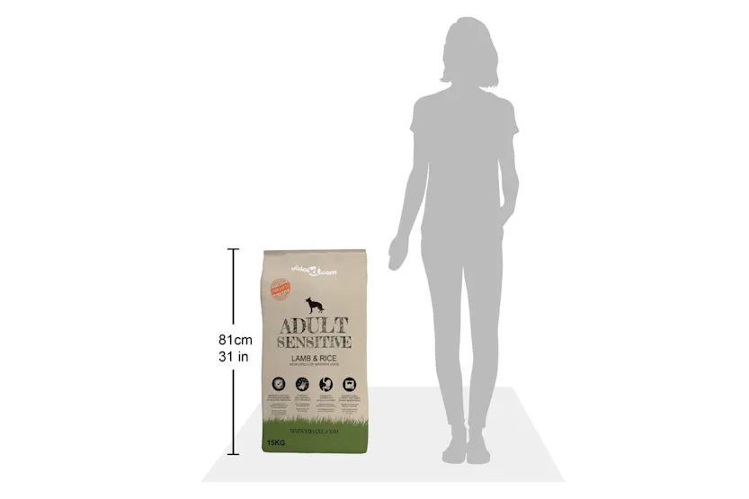 vidaXL 170491 Premium Dry Dog Food Adult Sensitive Lamb & Rice 15 Kg vidaXL 170491 Premium Dry Dog Food Adult Sensitive Lamb & Rice 15 Kg
