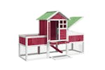 vidaXL 172295 Rabbit Hutch Red 170x63x113cm Solid Wood Pine vidaXL 172295 Rabbit Hutch Red 170x63x113cm Solid Wood Pine