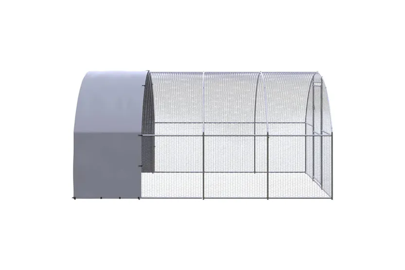 vidaXL 3095473 Outdoor Chicken Coop 3x4x2 M Galvanised Steel vidaXL 3095473 Outdoor Chicken Coop 3x4x2 M Galvanised Steel