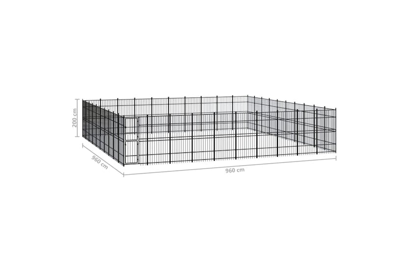 vidaXL 3098009 Outdoor Dog Kennel Steel 92.16 M2 vidaXL 3098009 Outdoor Dog Kennel Steel 92.16 M2
