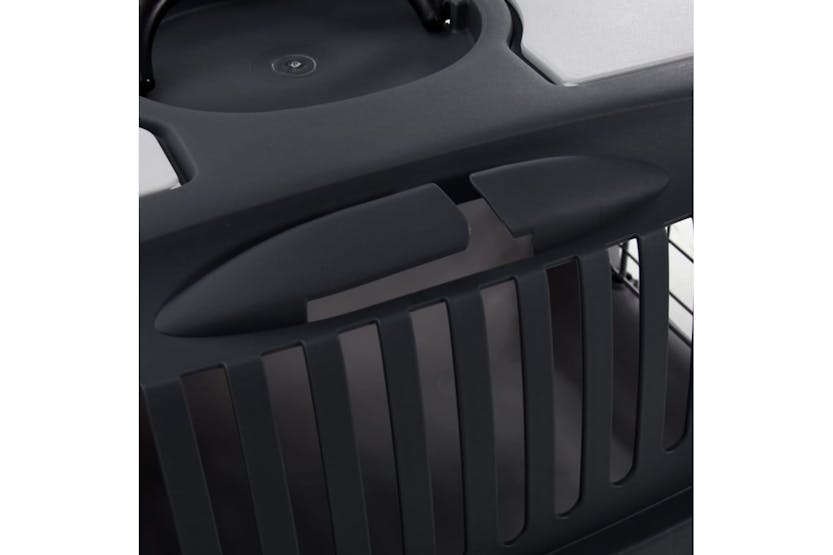 vidaXL 171797 Pet Transport Box Grey And Black 55x36x35cm Pp vidaXL 171797 Pet Transport Box Grey And Black 55x36x35cm Pp