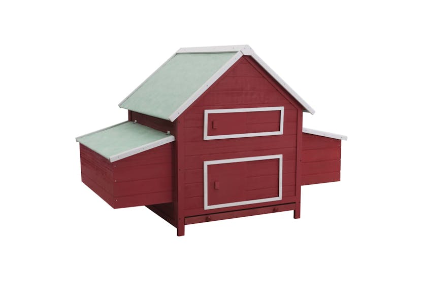 vidaXL 170857 Chicken Coop Red 157x97x110cm Wood vidaXL 170857 Chicken Coop Red 157x97x110cm Wood