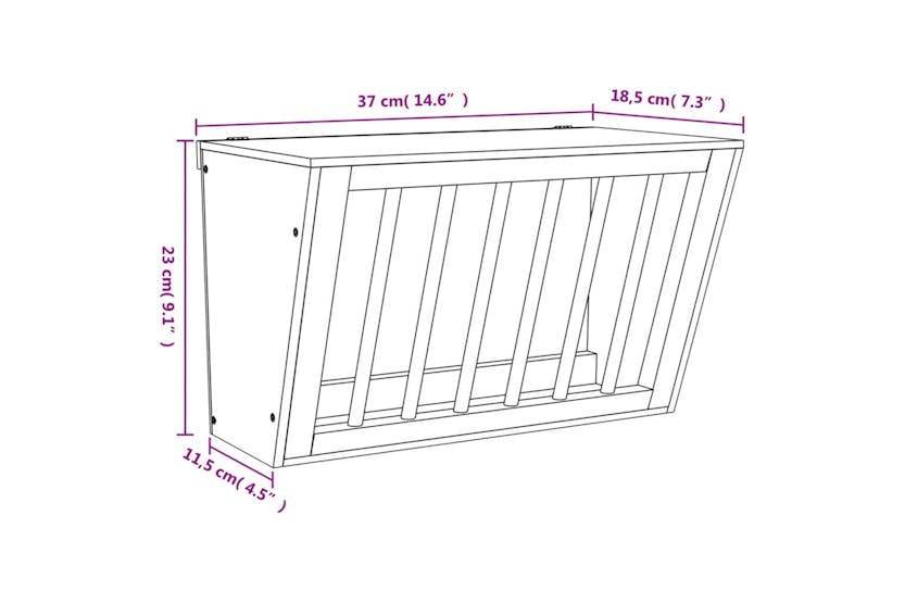 vidaXL 172424 Rabbit Hay Feeder 37x18.5x23cm Solid Wood Fir vidaXL 172424 Rabbit Hay Feeder 37x18.5x23cm Solid Wood Fir