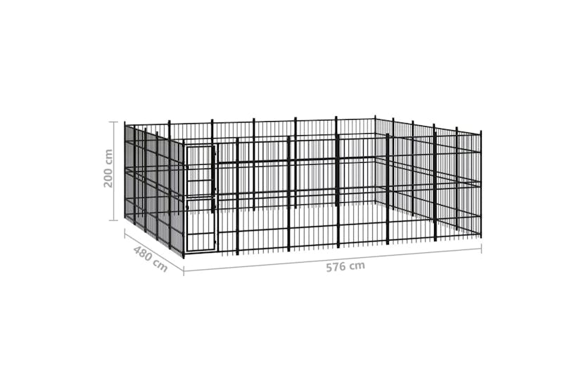 vidaXL 3097990 Outdoor Dog Kennel Steel 27.65 M2 vidaXL 3097990 Outdoor Dog Kennel Steel 27.65 M2