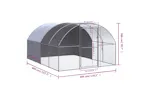 vidaXL 3095473 Outdoor Chicken Coop 3x4x2 M Galvanised Steel vidaXL 3095473 Outdoor Chicken Coop 3x4x2 M Galvanised Steel