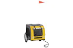 vidaXL 93833 Pet Bike Trailer Yellow And Grey Oxford Fabric And Iron vidaXL 93833 Pet Bike Trailer Yellow And Grey Oxford Fabric And Iron