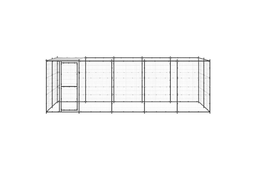 vidaXL 3082294 Outdoor Dog Kennel Steel With Roof 12.1 M2 vidaXL 3082294 Outdoor Dog Kennel Steel With Roof 12.1 M2