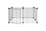 vidaXL 171625 8-panel Pet Cage With Door Black 35x35cm Steel vidaXL 171625 8-panel Pet Cage With Door Black 35x35cm Steel