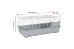 vidaXL 172226 Small Animal Cage Grey 100x53x46cm Polypropylene And Metal vidaXL 172226 Small Animal Cage Grey 100x53x46cm Polypropylene And Metal