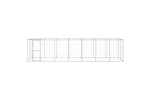 vidaXL 3082305 Outdoor Dog Kennel Galvanised Steel With Roof 16.94 M2 vidaXL 3082305 Outdoor Dog Kennel Galvanised Steel With Roof 16.94 M2