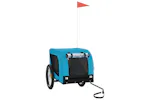 vidaXL 94009 Pet Bike Trailer Blue And Black Oxford Fabric And Iron vidaXL 94009 Pet Bike Trailer Blue And Black Oxford Fabric And Iron