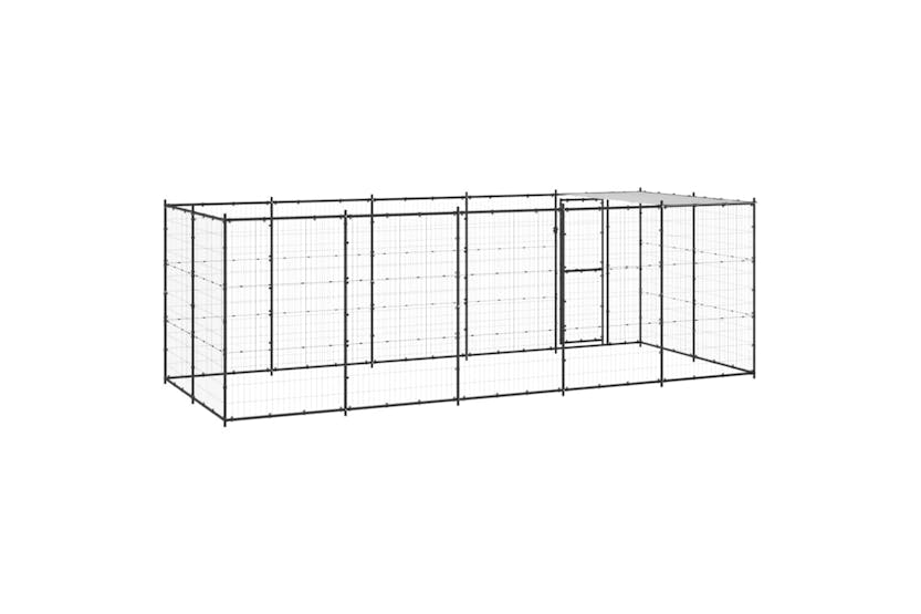 vidaXL 3082294 Outdoor Dog Kennel Steel With Roof 12.1 M2 vidaXL 3082294 Outdoor Dog Kennel Steel With Roof 12.1 M2