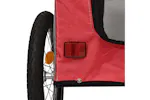 vidaXL 93831 Pet Bike Trailer Red And Grey Oxford Fabric And Iron vidaXL 93831 Pet Bike Trailer Red And Grey Oxford Fabric And Iron