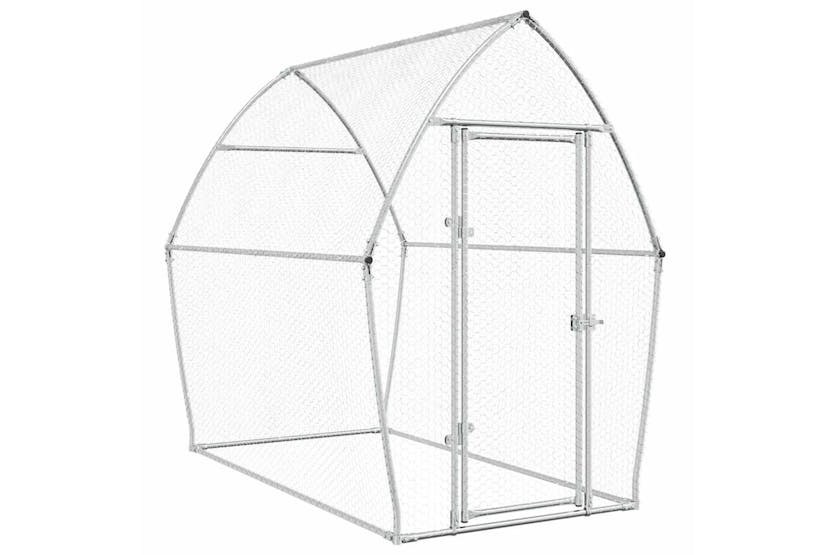 Vidaxl Chicken Cage Silver 200x105x182 Cm Galvanised Steel Vidaxl Chicken Cage Silver 200x105x182 Cm Galvanised Steel