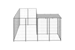 vidaXL 3082211 Dog Kennel Black 4.84 M2 Steel vidaXL 3082211 Dog Kennel Black 4.84 M2 Steel