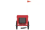 vidaXL 93922 Pet Bike Trailer Red And Black Oxford Fabric&iron vidaXL 93922 Pet Bike Trailer Red And Black Oxford Fabric&iron