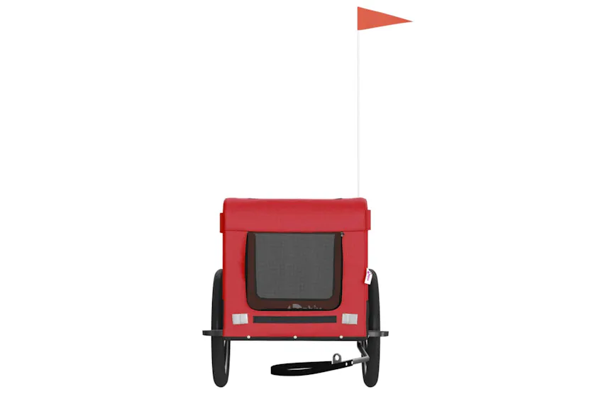 vidaXL 93922 Pet Bike Trailer Red And Black Oxford Fabric&iron vidaXL 93922 Pet Bike Trailer Red And Black Oxford Fabric&iron