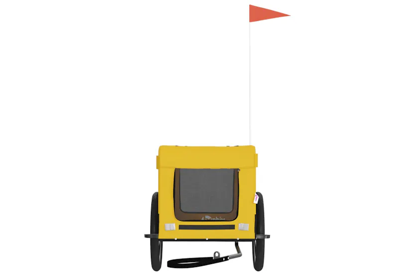 vidaXL 93917 Pet Bike Trailer Yellow And Black Oxford Fabric&iron vidaXL 93917 Pet Bike Trailer Yellow And Black Oxford Fabric&iron