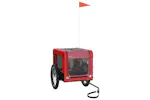 vidaXL 93915 Pet Bike Trailer Red And Black Oxford Fabric&iron vidaXL 93915 Pet Bike Trailer Red And Black Oxford Fabric&iron