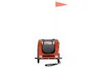 vidaXL 93865 Pet Bike Trailer Orange And Grey Oxford Fabric And Iron vidaXL 93865 Pet Bike Trailer Orange And Grey Oxford Fabric And Iron
