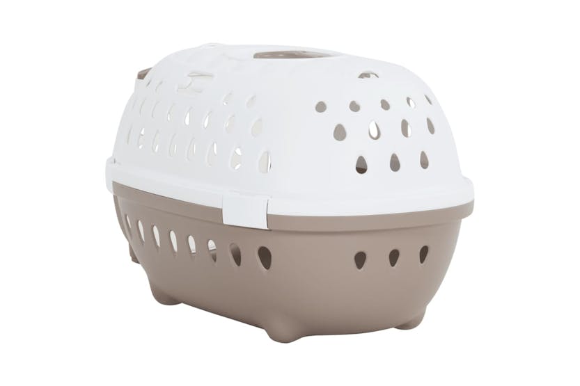 vidaXL 171804 Pet Transport Box White And Brown 50x34.5x32cm Pp vidaXL 171804 Pet Transport Box White And Brown 50x34.5x32cm Pp