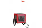 vidaXL 93922 Pet Bike Trailer Red And Black Oxford Fabric&iron vidaXL 93922 Pet Bike Trailer Red And Black Oxford Fabric&iron