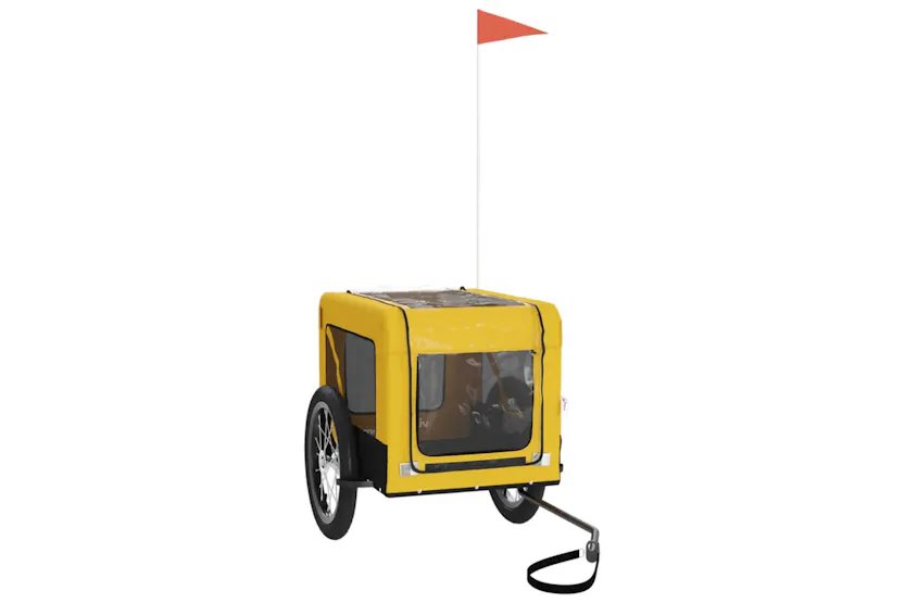 vidaXL 93917 Pet Bike Trailer Yellow And Black Oxford Fabric&iron vidaXL 93917 Pet Bike Trailer Yellow And Black Oxford Fabric&iron