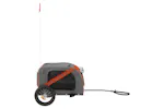 vidaXL 93865 Pet Bike Trailer Orange And Grey Oxford Fabric And Iron vidaXL 93865 Pet Bike Trailer Orange And Grey Oxford Fabric And Iron