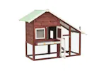 vidaXL 170870 Rabbit Hutch Mocha And White 140x63x120cm Solid Firwood vidaXL 170870 Rabbit Hutch Mocha And White 140x63x120cm Solid Firwood