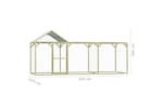 vidaXL 278401 Chicken Cage 4.5x1.5x2 M Impregnated Pinewood vidaXL 278401 Chicken Cage 4.5x1.5x2 M Impregnated Pinewood