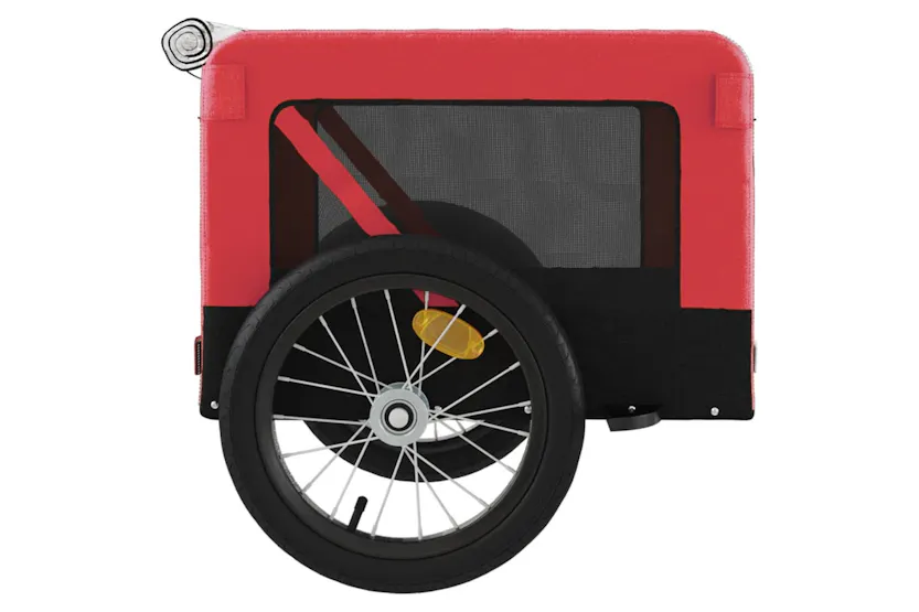 vidaXL 93915 Pet Bike Trailer Red And Black Oxford Fabric&iron vidaXL 93915 Pet Bike Trailer Red And Black Oxford Fabric&iron