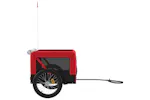 vidaXL 93922 Pet Bike Trailer Red And Black Oxford Fabric&iron vidaXL 93922 Pet Bike Trailer Red And Black Oxford Fabric&iron