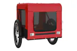 vidaXL 93915 Pet Bike Trailer Red And Black Oxford Fabric&iron vidaXL 93915 Pet Bike Trailer Red And Black Oxford Fabric&iron