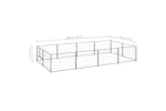 vidaXL 3082120 Dog Kennel Silver 8 M2 Steel vidaXL 3082120 Dog Kennel Silver 8 M2 Steel