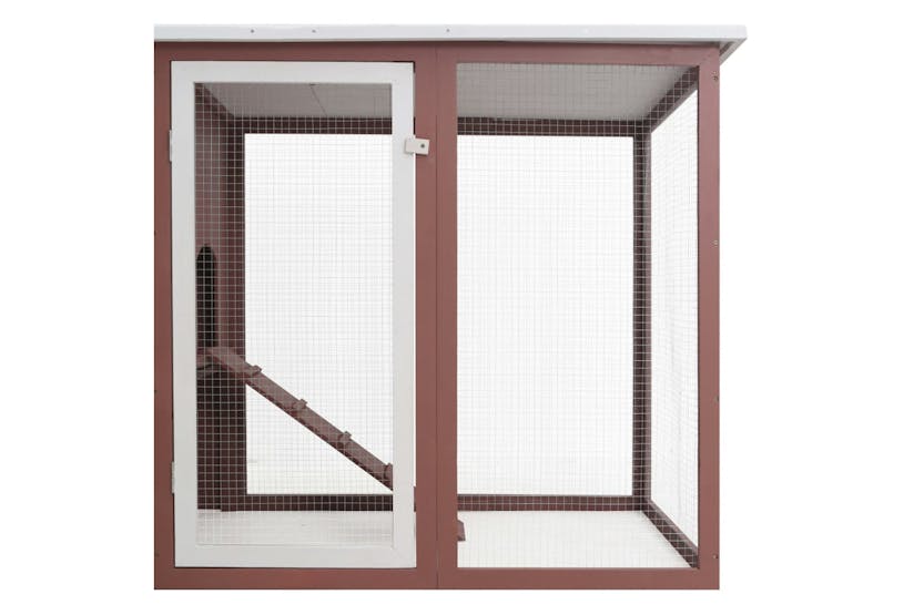 vidaXL 170847 Outdoor Chicken Cage Hen House With 1 Egg Cage Brown Wood vidaXL 170847 Outdoor Chicken Cage Hen House With 1 Egg Cage Brown Wood