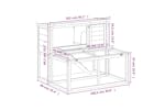 vidaXL 172285 Rabbit Hutch Mocha 102x90x84.5cm Solid Wood Pine vidaXL 172285 Rabbit Hutch Mocha 102x90x84.5cm Solid Wood Pine