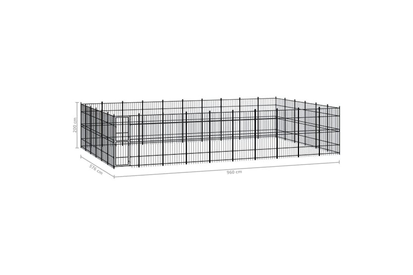 vidaXL 3097999 Outdoor Dog Kennel Steel 55.3 M2 vidaXL 3097999 Outdoor Dog Kennel Steel 55.3 M2