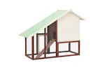 vidaXL 170870 Rabbit Hutch Mocha And White 140x63x120cm Solid Firwood vidaXL 170870 Rabbit Hutch Mocha And White 140x63x120cm Solid Firwood