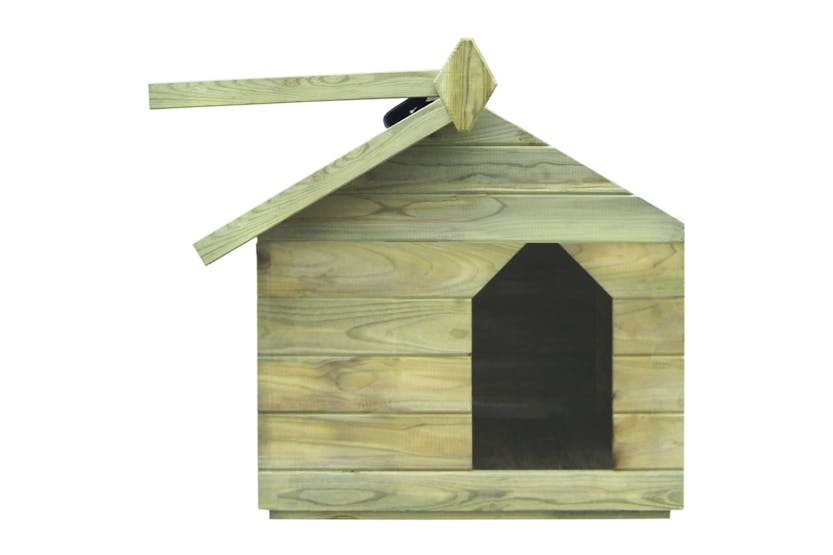 vidaXL 45149 Garden Dog House With Opening Roof Impregnated Pinewood vidaXL 45149 Garden Dog House With Opening Roof Impregnated Pinewood