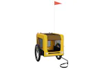 vidaXL 93917 Pet Bike Trailer Yellow And Black Oxford Fabric&iron vidaXL 93917 Pet Bike Trailer Yellow And Black Oxford Fabric&iron