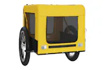 vidaXL 93917 Pet Bike Trailer Yellow And Black Oxford Fabric&iron vidaXL 93917 Pet Bike Trailer Yellow And Black Oxford Fabric&iron